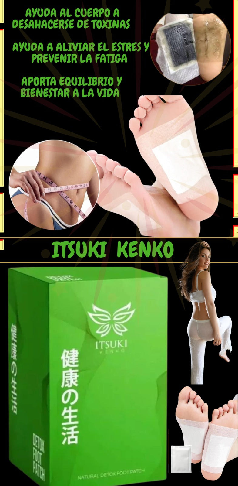 Parche desintoxicante/ ITSUKI KENKO PODEROSO DETOX