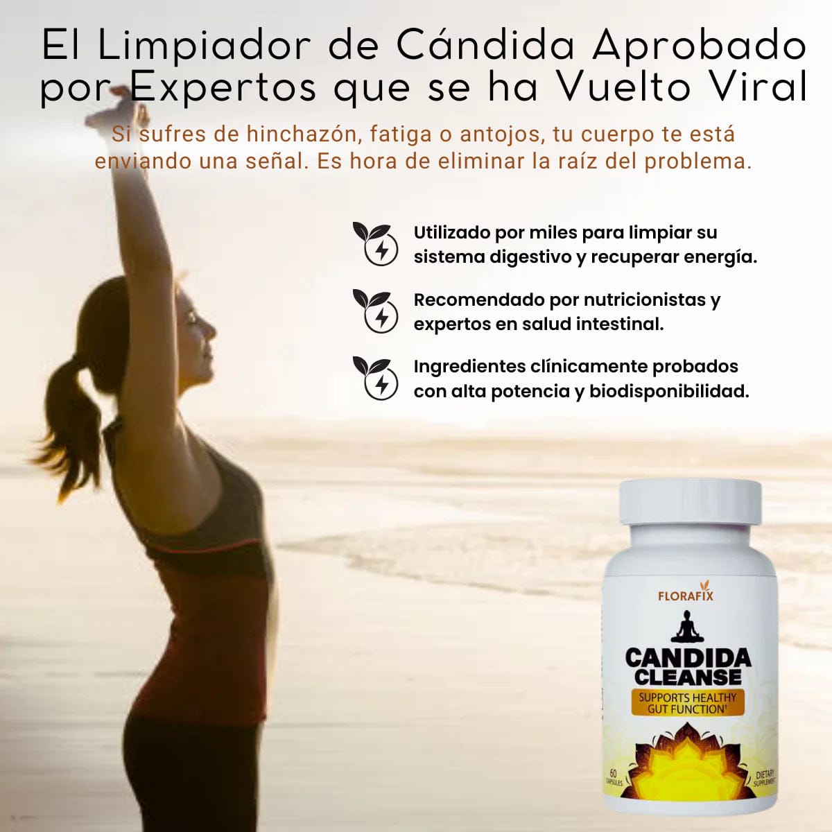 Candida Cleanse - Desintoxicación de apoyo intestinal y colon - Probióticos, hoja de orégano, ajenjo