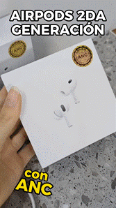 Airpods 2da. Generación con ANC – logo y cintillo de seguridad