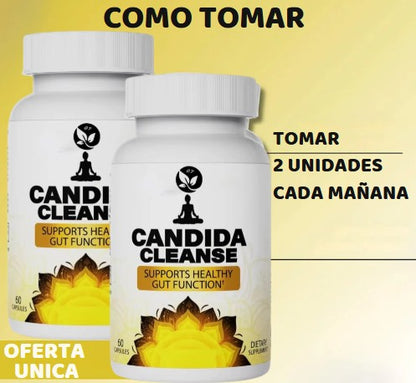 Candida Cleanse - Desintoxicación de apoyo intestinal y colon - Probióticos, hoja de orégano, ajenjo